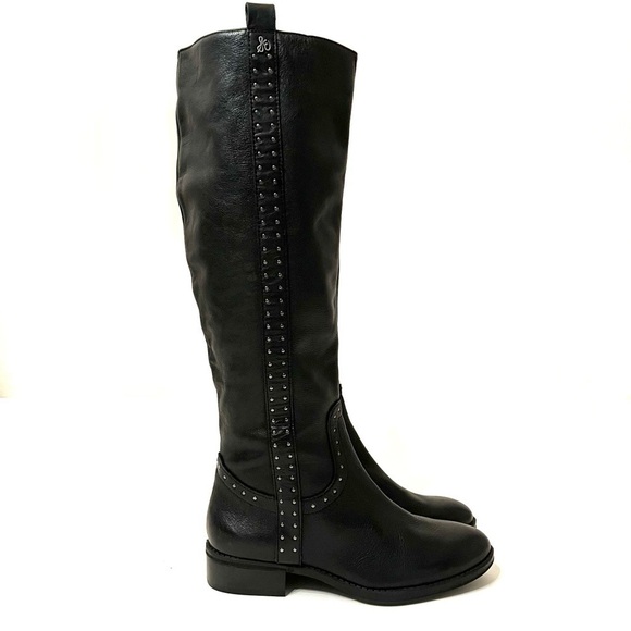 NWOB Sam Edelman Prina Riding Boot in Black 6 - Picture 1 of 9